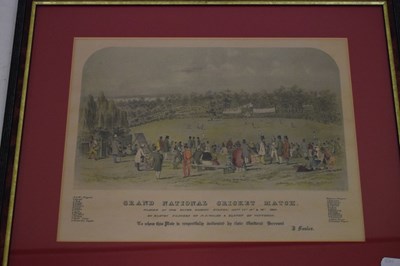 Lot 627 - 19th Century Grand National Cricket Match Australian print