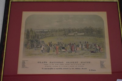 Lot 460 - 19th Century Grand National Cricket Match Australian print