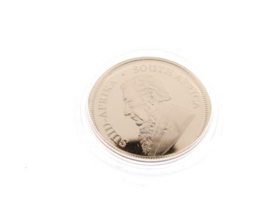 Lot 122 - South Africa 50th Anniversary quarter ounce gold proof Krugerrand, 2017