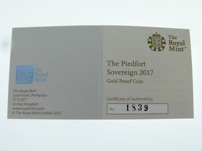 Lot 112 - Elizabeth II gold proof Piedfort sovereign, 2017