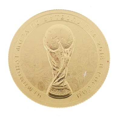 Lot 120 - Russian Fifa World Cup - Russia 2018 50 rubles, quarter ounce gold proof coin, 2018