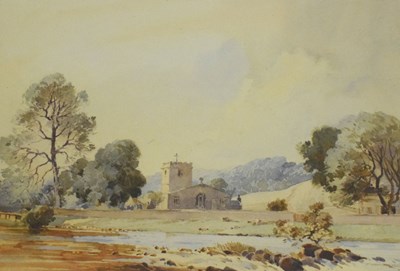 Lot 606 - Percy Lancaster, R.I. (1878 - 1951) - Watercolour -  Hubberholme, Wharfedale