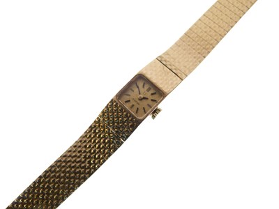 Lot 206 - Omega - Lady's 9ct gold bracelet watch
