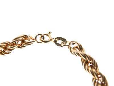 Lot 105 - 9ct gold rope link bracelet