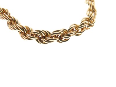 Lot 105 - 9ct gold rope link bracelet
