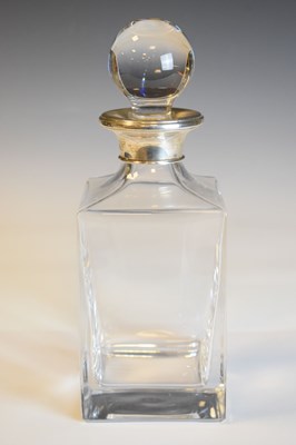 Lot 474 - Silver collared decanter