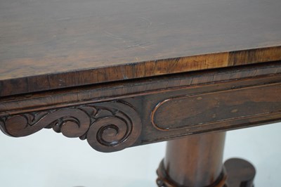 Lot 554 - Victorian rosewood pedestal card table