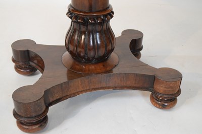 Lot 554 - Victorian rosewood pedestal card table