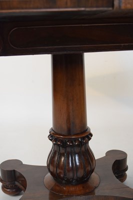 Lot 554 - Victorian rosewood pedestal card table