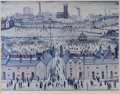 Lot 381 - After Laurence Stephen Lowry, (1887-1976) - Signed print - 'Britain at Play'