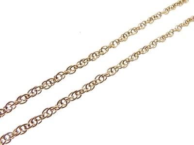 Lot 66 - 9ct gold fancy-link necklace