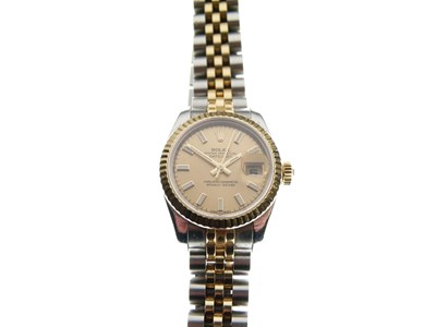 Lot 204 - Rolex - Lady's Oyster Perpetual Datejust bi-colour wristwatch