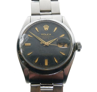 Lot 193 - Rolex - Gentleman's Oyster-Perpetual Date stainless steel wristwatch