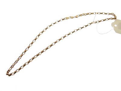 Lot 63 - 9ct gold belcher link necklace