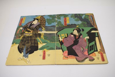 Lot 355 - Book of 19th Century Japanese woodblock prints