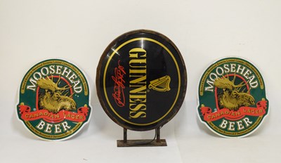 Lot 383 - Guinness wall sign and two tin signs