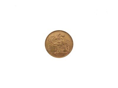 Lot 108 - Queen Victoria gold sovereign, 1899, old veiled head