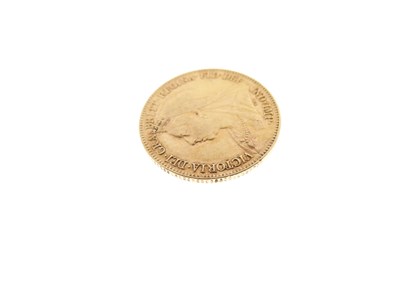 Lot 107 - Queen Victoria gold half sovereign, 1895, old veiled head