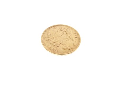 Lot 107 - Queen Victoria gold half sovereign, 1895, old veiled head