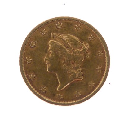 Lot 114 - United States of America gold one dollar coin, 1849