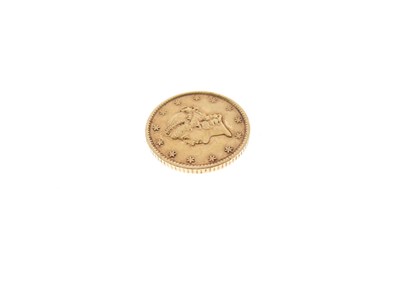 Lot 114 - United States of America gold one dollar coin, 1849