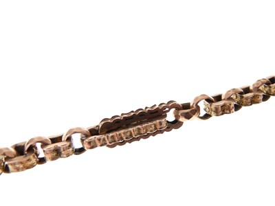 Lot 20 - Late Victorian fancy link watch chain