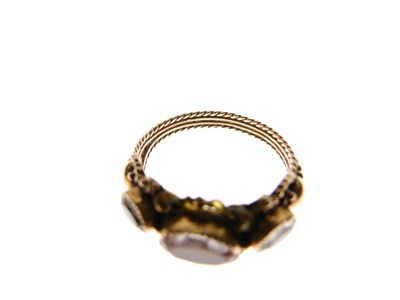 Lot 23 - Late Georgian unmarked yellow metal paste-set ring