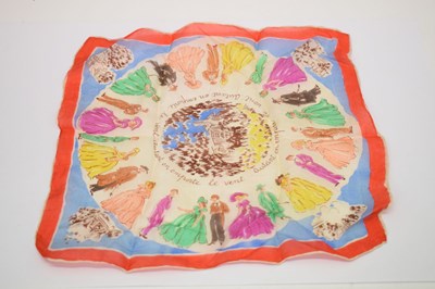 Lot 218 - French silk handkerchief 'Autant en emporte le vent' (Gone with the Wind)