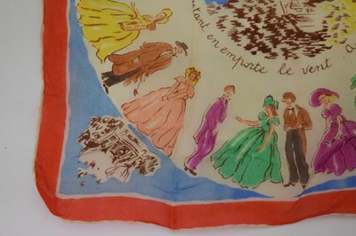 Lot 218 - French silk handkerchief 'Autant en emporte le vent' (Gone with the Wind)