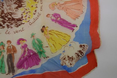 Lot 218 - French silk handkerchief 'Autant en emporte le vent' (Gone with the Wind)