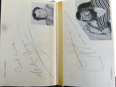 Lot 259 - Two books of wrestling autographs