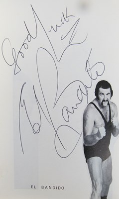 Lot 259 - Two books of wrestling autographs