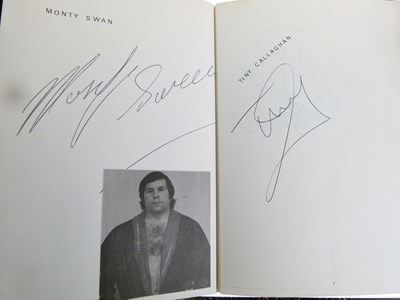 Lot 259 - Two books of wrestling autographs