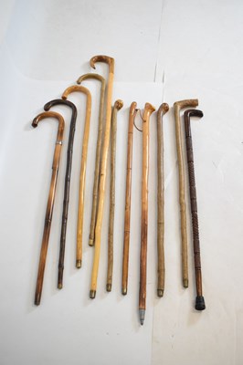 Lot 378 - Eleven assorted walking sticks