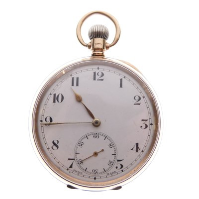 Lot 71 - Early 20th Century 9ct gold open face pocket watch