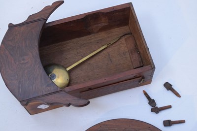Lot 506 - Victorian rosewood single-fusee wall clock of small proportions