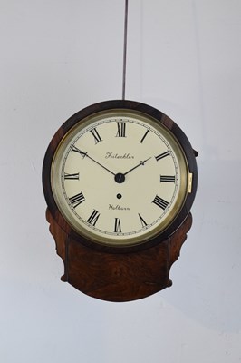 Lot 506 - Victorian rosewood single-fusee wall clock of small proportions