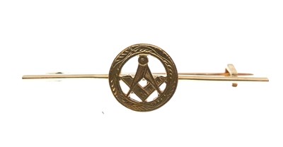 Lot 38 - Masonic bar brooch