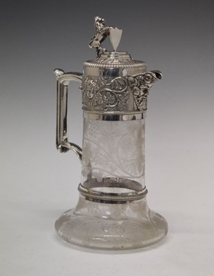 Lot 207 - Victorian silver-plated claret jug