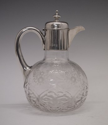 Lot 89 - Late Victorian silver mounted claret jug