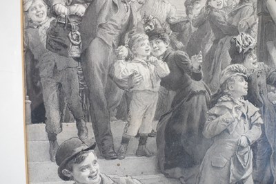 Lot 405 - Robert Barnes (1840-1895) - Watercolour - Crowd at Brighton