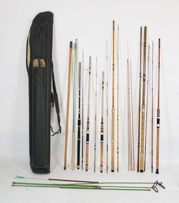 Lot 220 - Quantity of freshwater rods and bag