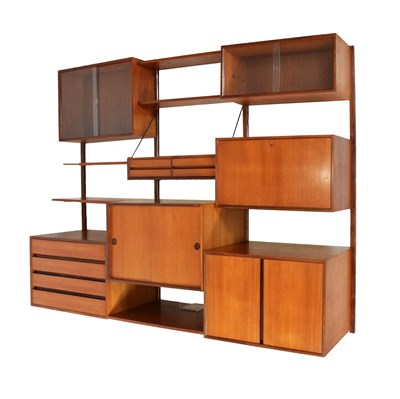 Lot 502 - 1960s Danish teak modular wall unit