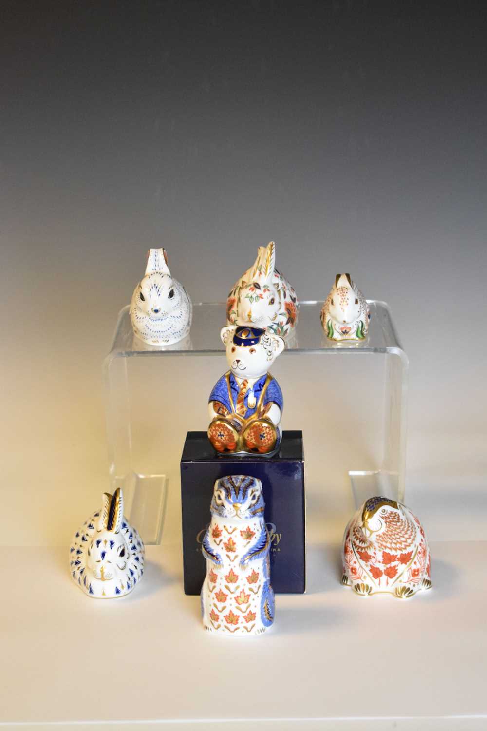 Lot 539 - Seven Royal Crown Derby paperweights