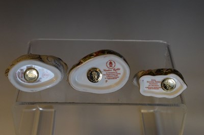 Lot 539 - Seven Royal Crown Derby paperweights
