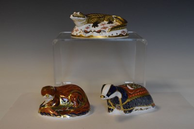 Lot 536 - Three Royal Crown Derby paperweights