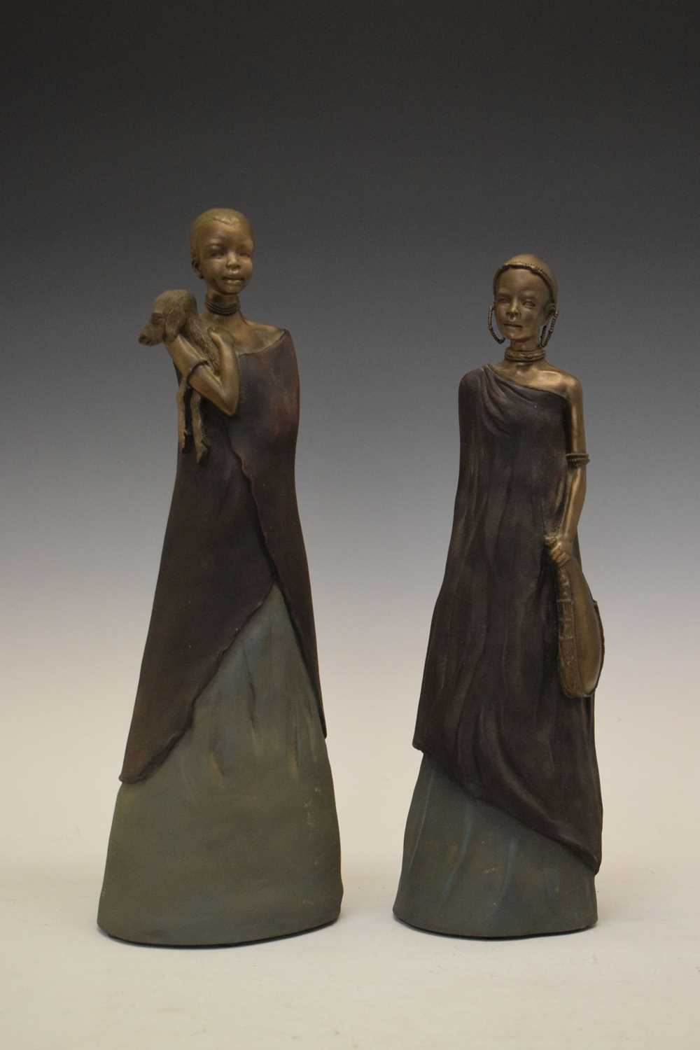 Lot 214 - Two limited edition Soul Journey Maasai figures