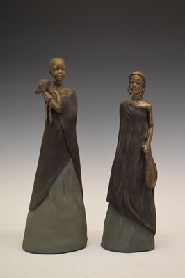 Lot 214 - Two limited edition Soul Journey Maasai figures