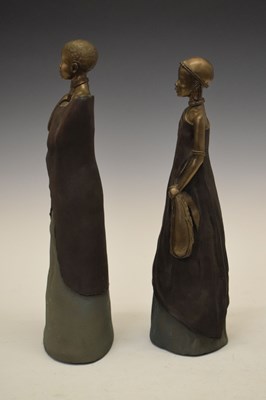 Lot 214 - Two limited edition Soul Journey Maasai figures