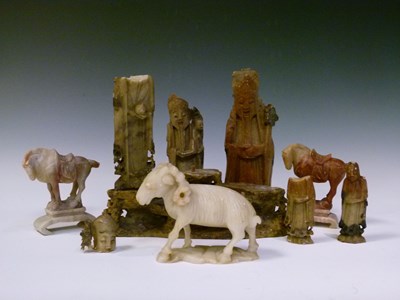 Lot 559 - Group of soapstone carvings